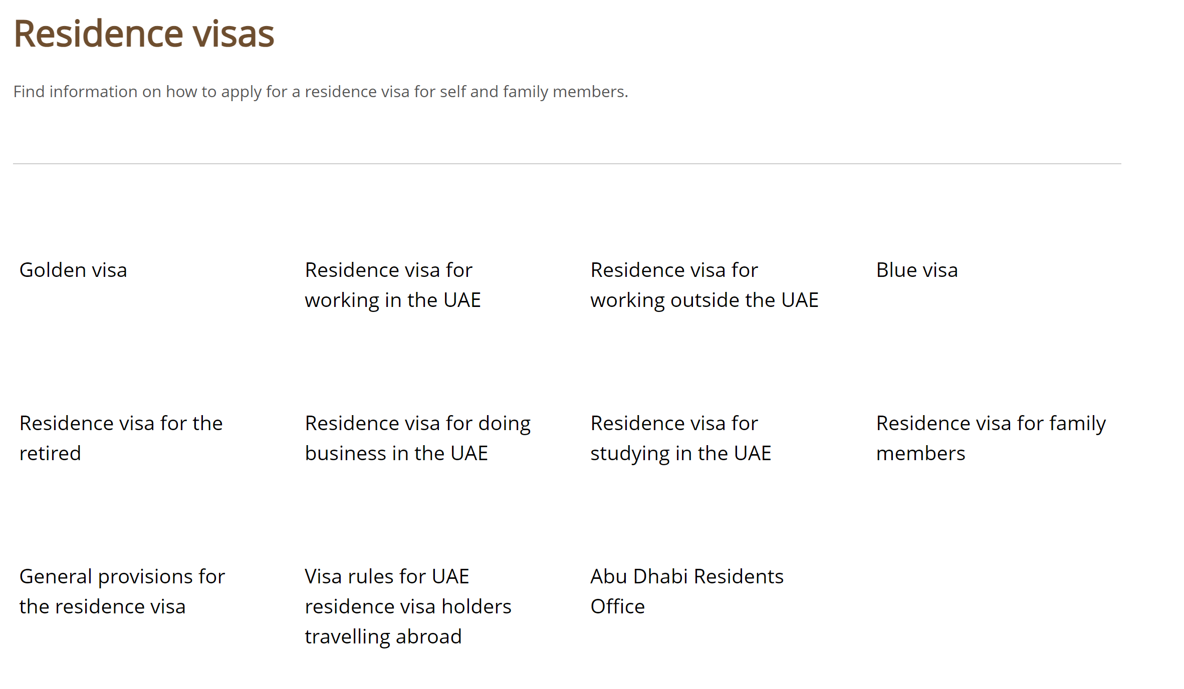 uae residency visa