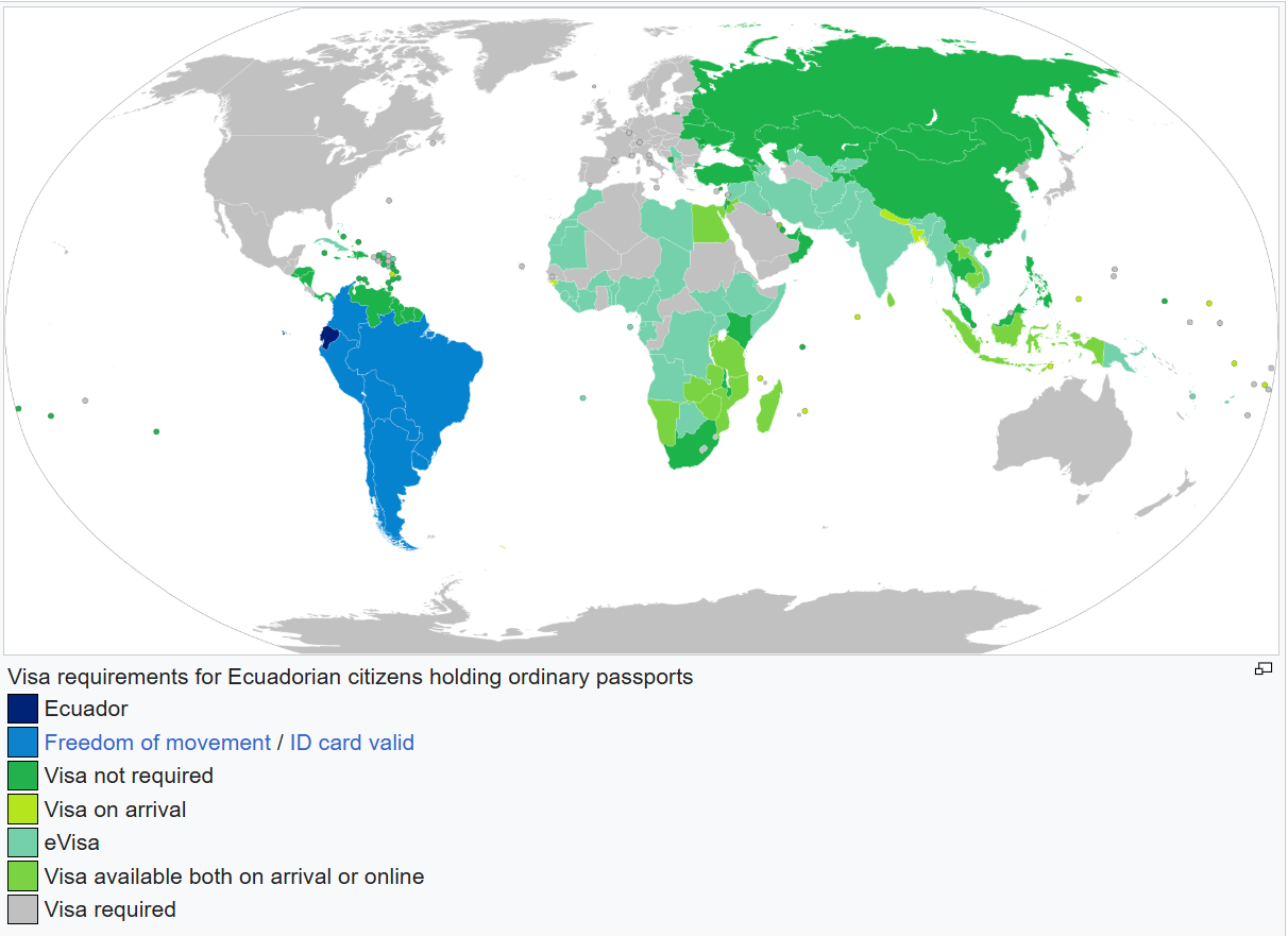 visa requirements for ecuadorian citizens