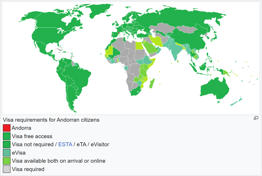 安道尔移民观察 visa requirements for andorran citizens