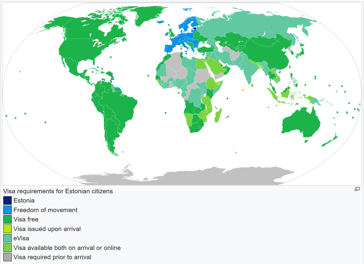 visa requirements for estonia citizens