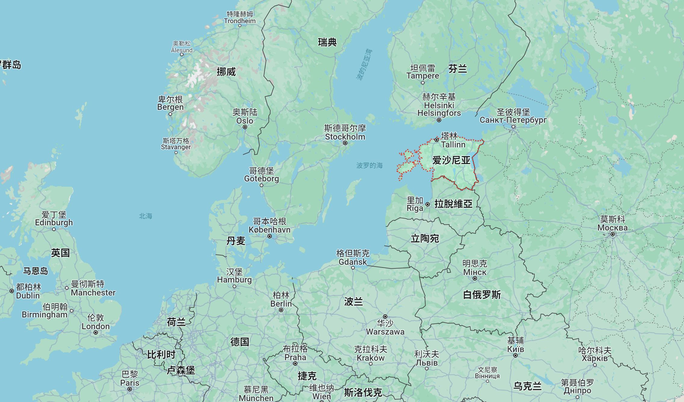 爱沙尼亚地图